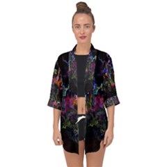 Open Front Chiffon Kimono 