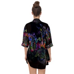 Open Front Chiffon Kimono 