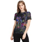 Grunge Paint Splatter Splash Ink Women s Short Sleeve Rash Guard