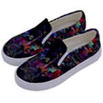 Grunge Paint Splatter Splash Ink Kids  Canvas Slip Ons