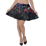 Grunge Paint Splatter Splash Ink Velvet Skater Skirt