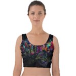 Grunge Paint Splatter Splash Ink Velvet Crop Top