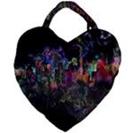 Grunge Paint Splatter Splash Ink Giant Heart Shaped Tote