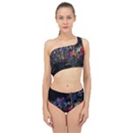 Grunge Paint Splatter Splash Ink Spliced Up Two Piece Swimsuit