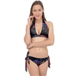 Grunge Paint Splatter Splash Ink Tie It Up Bikini Set