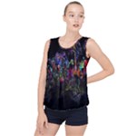 Grunge Paint Splatter Splash Ink Bubble Hem Chiffon Tank Top