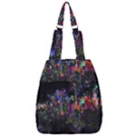 Grunge Paint Splatter Splash Ink Center Zip Backpack