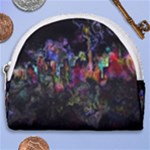 Grunge Paint Splatter Splash Ink Horseshoe Style Canvas Pouch