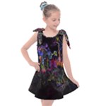 Grunge Paint Splatter Splash Ink Kids  Tie Up Tunic Dress