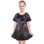 Grunge Paint Splatter Splash Ink Kids  Smock Dress