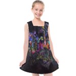 Grunge Paint Splatter Splash Ink Kids  Cross Back Dress