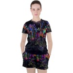 Grunge Paint Splatter Splash Ink Women s T-Shirt and Shorts Set