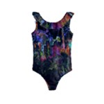 Grunge Paint Splatter Splash Ink Kids  Frill Swimsuit