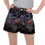 Grunge Paint Splatter Splash Ink Women s Ripstop Shorts