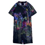 Grunge Paint Splatter Splash Ink Kids  Boyleg Half Suit Swimwear