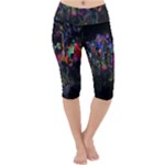 Grunge Paint Splatter Splash Ink Lightweight Velour Cropped Yoga Leggings