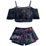Grunge Paint Splatter Splash Ink Kids  Off Shoulder Skirt Bikini