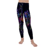 Grunge Paint Splatter Splash Ink Kids  Lightweight Velour Leggings