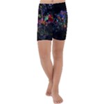 Grunge Paint Splatter Splash Ink Kids  Lightweight Velour Capri Yoga Leggings
