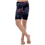 Grunge Paint Splatter Splash Ink Kids  Lightweight Velour Cropped Yoga Leggings