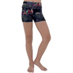 Grunge Paint Splatter Splash Ink Kids  Lightweight Velour Yoga Shorts