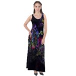 Grunge Paint Splatter Splash Ink Sleeveless Velour Maxi Dress