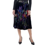Grunge Paint Splatter Splash Ink Classic Velour Midi Skirt 