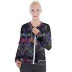 Grunge Paint Splatter Splash Ink Casual Zip Up Jacket