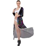 Grunge Paint Splatter Splash Ink Maxi Chiffon Beach Wrap