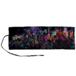 Grunge Paint Splatter Splash Ink Roll Up Canvas Pencil Holder (M)