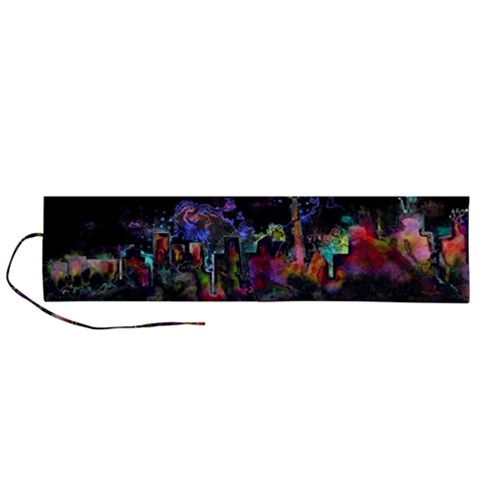 Grunge Paint Splatter Splash Ink Roll Up Canvas Pencil Holder (L) from ArtsNow.com