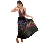 Grunge Paint Splatter Splash Ink Backless Maxi Beach Dress