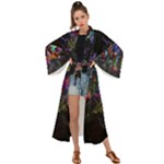 Grunge Paint Splatter Splash Ink Maxi Kimono