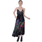 Grunge Paint Splatter Splash Ink Tie Back Maxi Dress