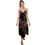 Grunge Paint Splatter Splash Ink Halter Tie Back Dress 