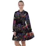 Grunge Paint Splatter Splash Ink All Frills Chiffon Dress