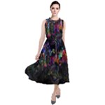 Grunge Paint Splatter Splash Ink Round Neck Boho Dress