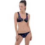 Grunge Paint Splatter Splash Ink Ring Detail Crop Bikini Set