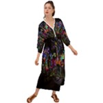Grunge Paint Splatter Splash Ink Grecian Style  Maxi Dress