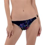 Grunge Paint Splatter Splash Ink Ring Detail Bikini Bottoms