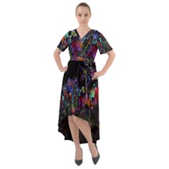 Front Wrap High Low Dress 