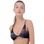 Grunge Paint Splatter Splash Ink Knot Up Bikini Top