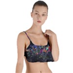 Grunge Paint Splatter Splash Ink Layered Top Bikini Top 