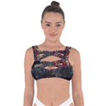 Grunge Paint Splatter Splash Ink Bandaged Up Bikini Top