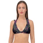 Grunge Paint Splatter Splash Ink Double Strap Halter Bikini Top