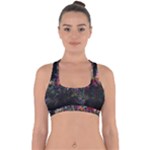 Grunge Paint Splatter Splash Ink Cross Back Hipster Bikini Top 