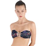 Grunge Paint Splatter Splash Ink Twist Bandeau Bikini Top