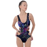 Grunge Paint Splatter Splash Ink Side Cut Out Swimsuit