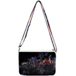 Grunge Paint Splatter Splash Ink Double Gusset Crossbody Bag