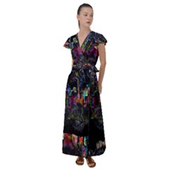 Flutter Sleeve Maxi Dress 